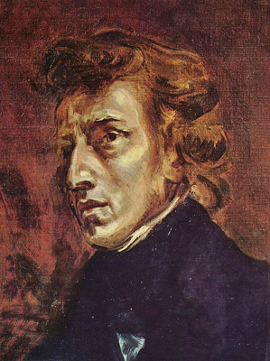 Portrait of Chopin by Eugene Delacroix
