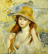 Young Girl With Straw Hat