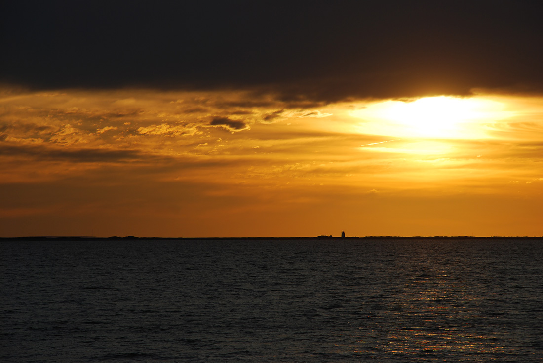 Sun Though Bay Waves